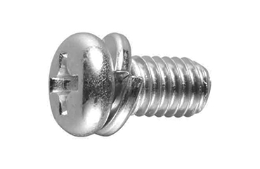 鉄(+) スリムPANヘッドナベ頭セムス小ねじ P＝2 (バネ座組込)